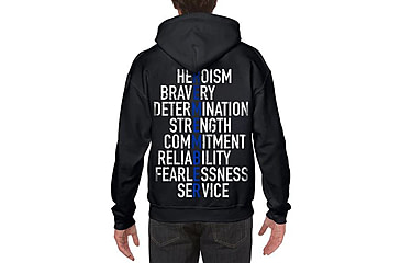Image of Thin Blue Line Hoodie - Remember, 4XL, Regular - MENS-REM-HOOD-XXXXL
