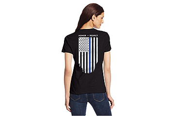 Image of Slim Fit Women's Shirt - Thin Blue Line Flag T-Shirt
