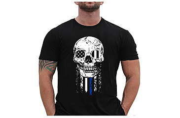 Image of Thin Blue Line T-shirt - Halloween Thin Blue Line, Black - TBL-HALO-BLK-XXL
