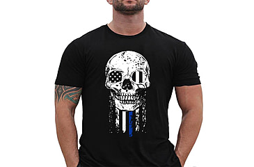 Image of Thin Blue Line T-shirt - Halloween Thin Blue Line, Black - TBL-HALO-BLK-L