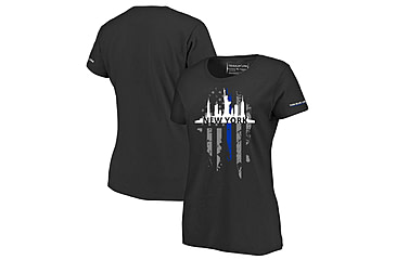 Image of Thin Blue Line Womens T-shirt, Ny Large, - NY-LRG-TBL-WOM-SHIRT-BLK-L