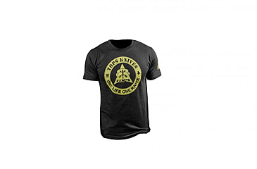 Image of Tops Knives One Life Logo Cotton/Polyester Tee, Black Heather, 2XL, TS-1LBLK-2XL