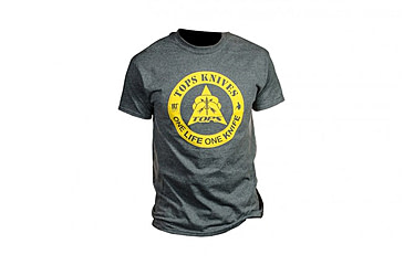 Image of Tops Knives One Life Logo Cotton/Polyester Tee, Navy Heather, 3XL, TS-1LNAV-3XL