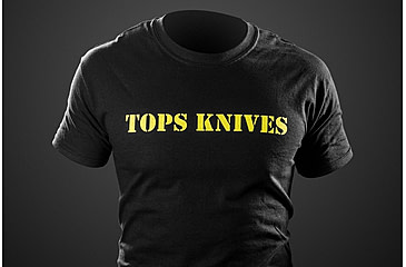 Image of TOPS Knives Tribal Art Tee T-Shirt, Yellow/Black, Large TS-YBTA-L