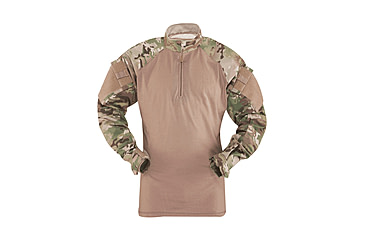 Image of Tru-Spec 1/4 Zip Tactical Response Combat Shirt 50/50 Nylon/Cotton Rip-Stop, MultiCam/Coyote, XSmall Regular 2541002
