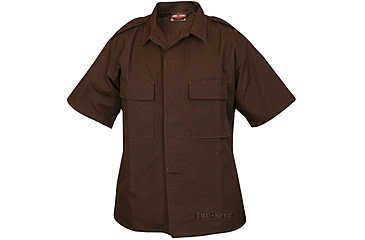Image of Tru Spec 1004005 Short Sleeve Brown Tactical Shirt Pc Rs