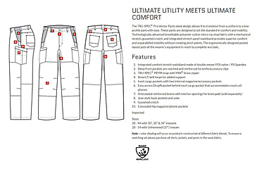 Image of TRU-SPEC 24-7 Series Pro Vector Pants - Mens, Black, 30x32, 1560003
