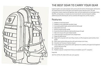 Image of Tru-Spec Elite 3-day Backpack, Black, 4806000