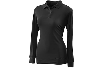 Image of Tru-Spec Polo Shirt, 24-7 Ladies Performance Black Long Sleeve, S 4420003