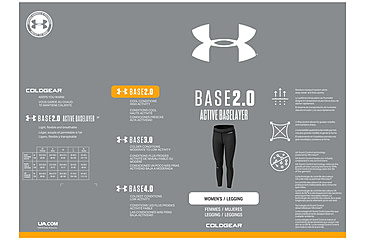 Image of Under Armour ColdGear Base 2.0 Legging - Women's, Large, Black, 1343325001LG