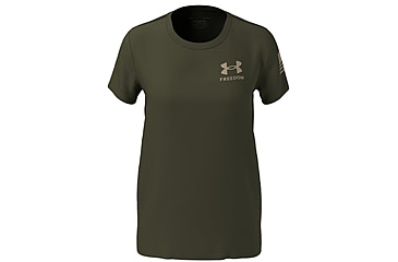 Image of Under Armour Freedom Flag T-Shirt - Women's, Marine OD Green, Extra Large, 1370814390XL