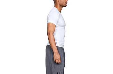 Image of Under Armour Tactical HeatGear Compression Short Sleeve T-Shirt - Mens, White, Large, 1216007100LG