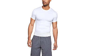 Image of Under Armour Tactical HeatGear Compression Short Sleeve T-Shirt - Mens, White, Large, 1216007100LG