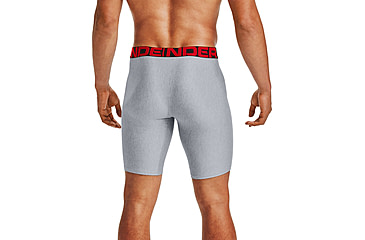 Image of Under Armour UA Tech 9in Boxer 2 Pack - Mens, Mod Gray Light Heather, Small, 1363622011SM