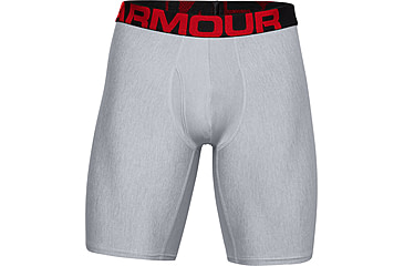 Image of Under Armour UA Tech 9in Boxer 2 Pack - Mens, Mod Gray Light Heather, Small, 1363622011SM