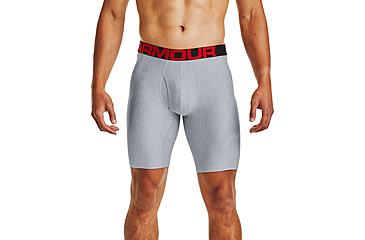 Image of Under Armour UA Tech 9in Boxer 2 Pack - Mens, Mod Gray Light Heather, Small, 1363622011SM
