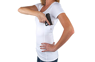 Image of UnderTech Undercover UTUC Womens Concealment Scoop Neck Shirt, White, X-Small 4012-WHI-XS
