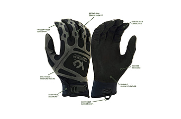 Image of Venture Gear Tactical Comprss Training H&amp;L Glove, Black, Medium, VGTG10BM