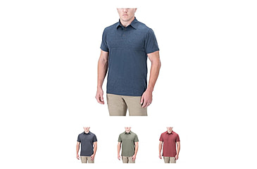 Image of Vertx Assessor Polo 2.0 - Men's, Deep Water Blue, Heather Black, Ranger Green, Reaper Red