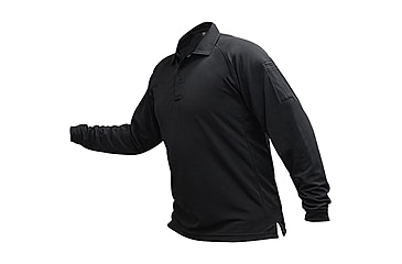 Image of Vertx Men's Coldback Long Sleeve Polo Shirt, Black, Size 2XL VTX4020BKP-2XL