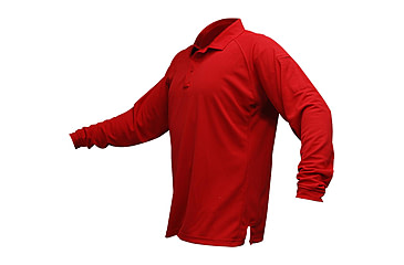 Image of Vertx Men's Coldback Long Sleeve Polo Shirt, Red, Size Large VTX4020RDP-LARGE