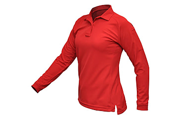 Image of Vertx Women's Coldback Long Sleeve Polo Shirt, Red, Size Small VTX4030RDP-SMALL