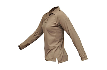 Image of Vertx Women's Coldback Long Sleeve Polo Shirt, Tan, Size Extra Small VTX4030TNP-XSMALL