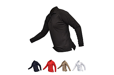 Image of Vertx Women's Coldblack Long Sleeve Polo Shirt, Black, Navy, Red, Tan, White