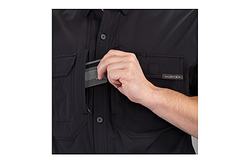 Image of Vortex Callsign Short Sleeve Button Up - Mens, Black, Medium, 121-36-BLKM