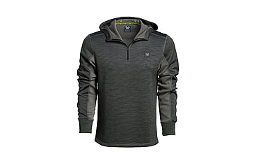 Image of Vortex Frontier Limits 1/4 Zip Hoodie Pullover - Mens, Grey Heather, Large, 220-17-GHTL