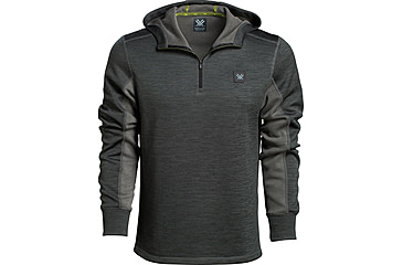 Image of Vortex Frontier Limits 1/4 Zip Hoodie Pullover - Mens, Grey Heather, Large, 220-17-GHTL