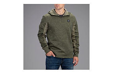 Image of Vortex Frontier Limits 1/4 Zip Hoodie Pullover - Mens, Mayfly, Small, 220-17-MFYS