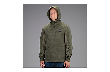 Image of Vortex Frontier Limits 1/4 Zip Hoodie Pullover - Mens, Mayfly, Small, 220-17-MFYS