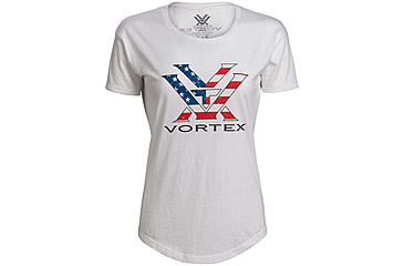 Image of Vortex Stars and Stripes SS T-Shirt - Womens, White, L, 121-49-WHIL