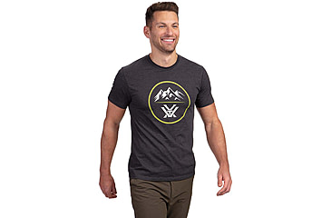 Image of Vortex Three Peaks Short Sleeve T-Shirts - Mens, Black, S, 121-10-BLKS