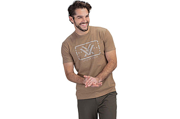 Image of Vortex Trigger Press SS T-Shirt - Mens, Small, Coyote Heather, 122-01-CHES