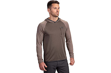 Image of Vortex Weekend Rucker Hooded Long Sleeve - Mens, Peat, M, 121-24-PETM