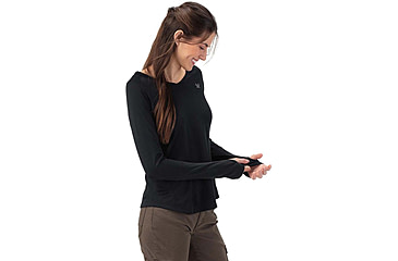 Image of Vortex Weekend Rucker Long Sleeve Tops - Womens, Black, M, 121-26-BLKM