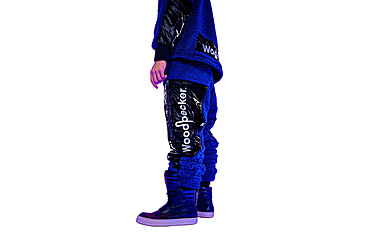 Image of Woodpecker Teddy Fleece Track Pants, Navy, M, WPU002B-NAV-M