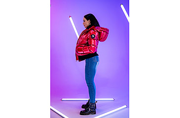 Image of Woodpecker Woody Bomber Jacket - Womens, Raspberry/Red, L, WPW006-RAS-L