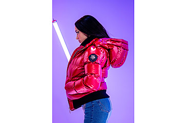 Image of Woodpecker Woody Bomber Jacket - Womens, Raspberry/Red, L, WPW006-RAS-L