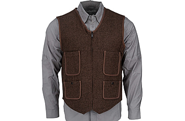 Image of Woolrich Utility 12 Full Zip Vest, Brown, M, 24188-B-M