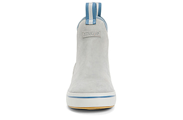 Image of Xtratuf Leather 6 in Ankle Deck Boot - Womens, Gray/Isa Dolphin/Blue Mirage/Waveprint, 6, XWAL-1BG-GRY-060