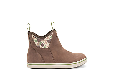 Image of Xtratuf Leather 6in Ankle Deck Boot - Mens, Brunette/Chocolate Brown/Duck Camo, 8, XAL-DCAM-BRN-080