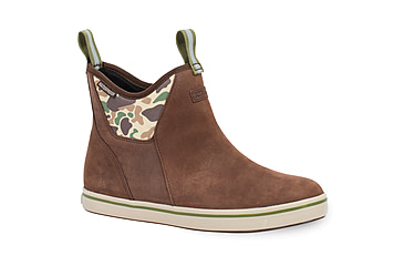 Image of Xtratuf Leather 6in Ankle Deck Boot - Men's, Brunette/Chocolate Brown/Duck Camo, 8, XAL-DCAM-BRN-080