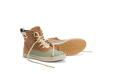 Image of Xtratuf Leather Ankle Deck Boot Lace Shoe - Mens, Cathay Spice/Burnt Olive/Duck Camo, 9, LAL-700-ORG-090