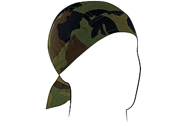 Image of Zan Headgear Polyester Flydanna, Woodland Camo, Polyester, ZM118