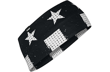 Image of Zan Headgear SportFlex Headband, Black/White Flag, HBL091
