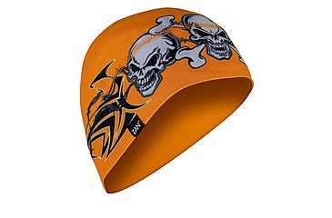 Image of Zan Headgear SportFlex Helmet Liner/Beanie - Mens, Orange Tribal Skull, WHLL669