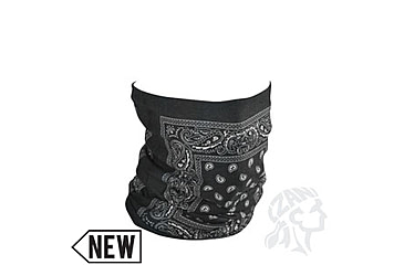 Image of Zan Headgear Motley Tube, Fleece Lined, Black Paisley TF101